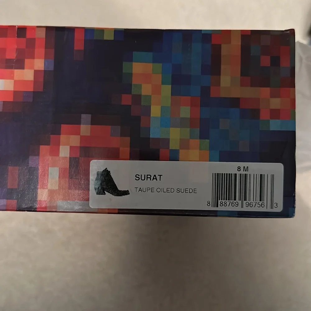 Jeffrey Campbell Surat Suede Woven Ankle Boots booties 8 - Picture 7 of 7